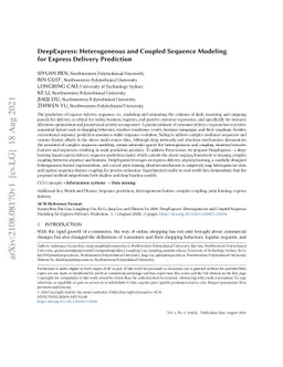 DeepExpress: Heterogeneous and Coupled Sequence Modeling for Express
  Delivery Prediction
