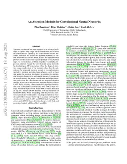 An Attention Module for Convolutional Neural Networks