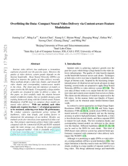Overfitting the Data: Compact Neural Video Delivery via Content-aware
  Feature Modulation