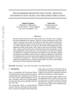 Transformers predicting the future. Applying attention in next-frame and
  time series forecasting