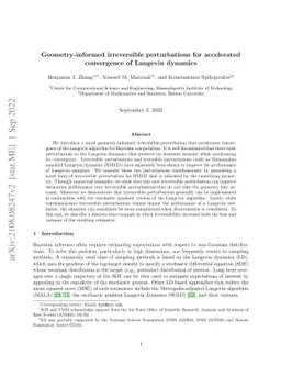 Geometry-informed irreversible perturbations for accelerated convergence
  of Langevin dynamics