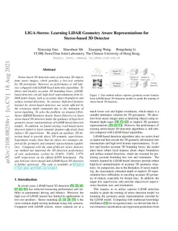 LIGA-Stereo: Learning LiDAR Geometry Aware Representations for
  Stereo-based 3D Detector