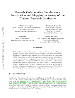 Towards Collaborative Simultaneous Localization and Mapping: a Survey of
  the Current Research Landscape