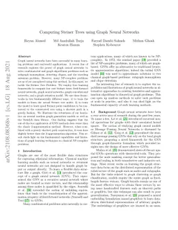 Computing Steiner Trees using Graph Neural Networks