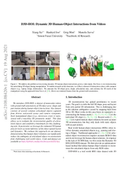 D3D-HOI: Dynamic 3D Human-Object Interactions from Videos