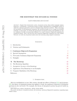 The Bootstrap for Dynamical Systems