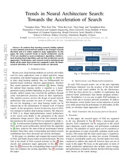 Trends in Neural Architecture Search: Towards the Acceleration of Search