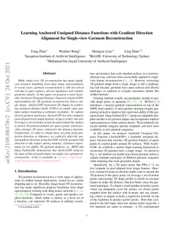 Learning Anchored Unsigned Distance Functions with Gradient Direction
  Alignment for Single-view Garment Reconstruction