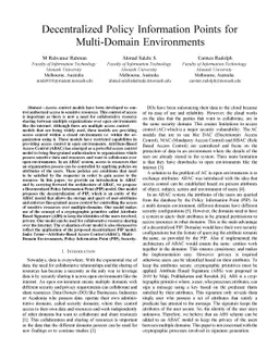 Decentralized Policy Information Points for Multi-Domain Environments