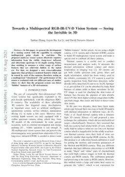 Towards a Multispectral RGB-IR-UV-D Vision System -- Seeing the
  Invisible in 3D