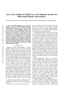 Can a Tesla Turbine be Utilised as a Non-Magnetic Actuator for
  MRI-Guided Robotic Interventions?