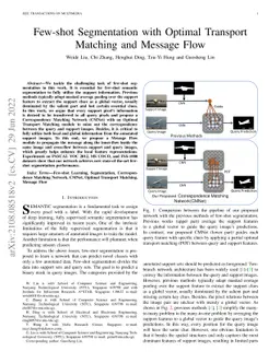 Few-shot Segmentation with Optimal Transport Matching and Message Flow