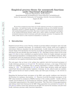 Empirical process theory for nonsmooth functions under functional
  dependence