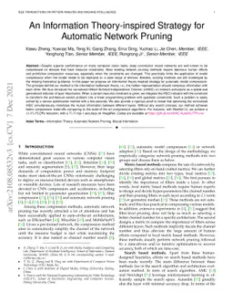 An Information Theory-inspired Strategy for Automatic Network Pruning