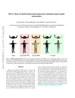 DECA: Deep viewpoint-Equivariant human pose estimation using Capsule
  Autoencoders