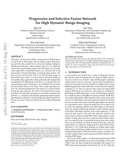 Progressive and Selective Fusion Network for High Dynamic Range Imaging