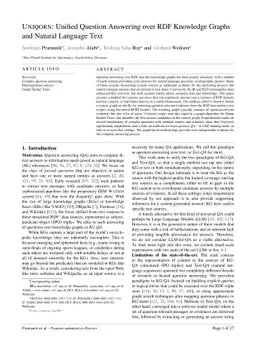 UNIQORN: Unified Question Answering over RDF Knowledge Graphs and
  Natural Language Text