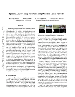 Spatially-Adaptive Image Restoration using Distortion-Guided Networks