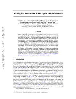 Settling the Variance of Multi-Agent Policy Gradients