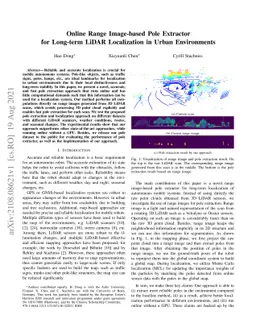 Online Range Image-based Pole Extractor for Long-term LiDAR Localization
  in Urban Environments