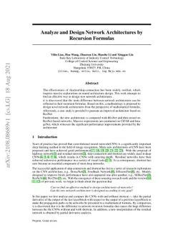 Analyze and Design Network Architectures by Recursion Formulas