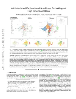 Attribute-based Explanations of Non-Linear Embeddings of
  High-Dimensional Data