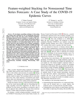 Feature-weighted Stacking for Nonseasonal Time Series Forecasts: A Case
  Study of the COVID-19 Epidemic Curves