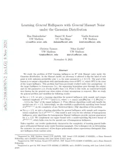 Learning General Halfspaces with General Massart Noise under the
  Gaussian Distribution