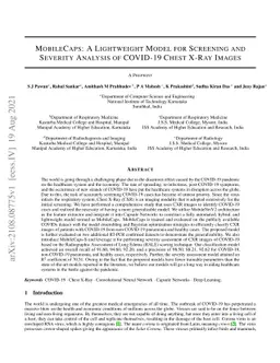 MobileCaps: A Lightweight Model for Screening and Severity Analysis of
  COVID-19 Chest X-Ray Images