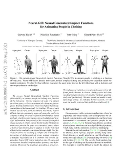 Neural-GIF: Neural Generalized Implicit Functions for Animating People
  in Clothing