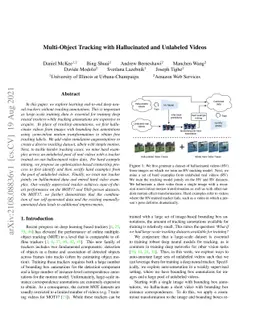 Multi-Object Tracking with Hallucinated and Unlabeled Videos