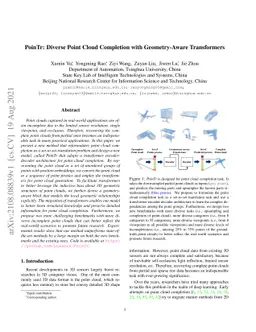 PoinTr: Diverse Point Cloud Completion with Geometry-Aware Transformers