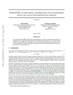 PyParSVD: A streaming, distributed and randomized
  singular-value-decomposition library