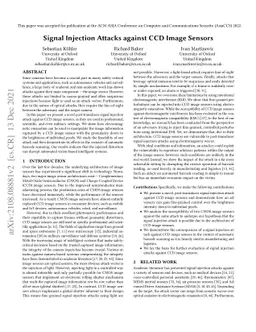 Signal Injection Attacks against CCD Image Sensors