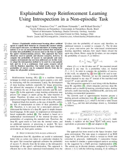 Explainable Deep Reinforcement Learning Using Introspection in a
  Non-episodic Task
