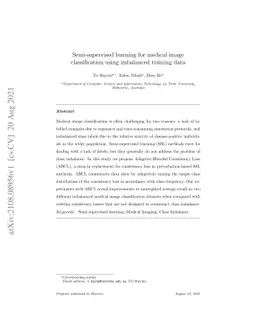Semi-supervised learning for medical image classification using
  imbalanced training data