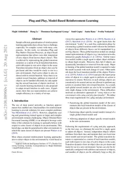 Plug and Play, Model-Based Reinforcement Learning