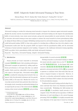 ASAT: Adaptively Scaled Adversarial Training in Time Series