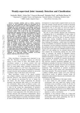 Weakly-supervised Joint Anomaly Detection and Classification