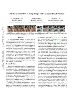 GAN Inversion for Out-of-Range Images with Geometric Transformations