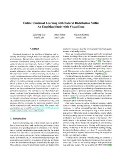 Online Continual Learning with Natural Distribution Shifts: An Empirical
  Study with Visual Data