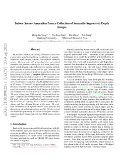 Indoor Scene Generation from a Collection of Semantic-Segmented Depth
  Images