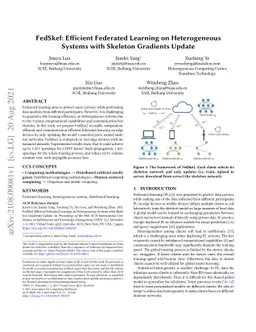 FedSkel: Efficient Federated Learning on Heterogeneous Systems with
  Skeleton Gradients Update
