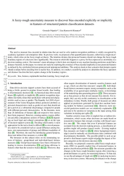 A fuzzy-rough uncertainty measure to discover bias encoded explicitly or
  implicitly in features of structured pattern classification datasets