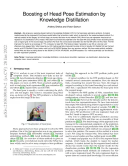Boosting of Head Pose Estimation by Knowledge Distillation