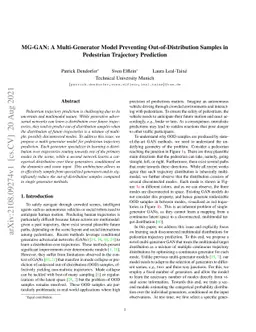 MG-GAN: A Multi-Generator Model Preventing Out-of-Distribution Samples
  in Pedestrian Trajectory Prediction