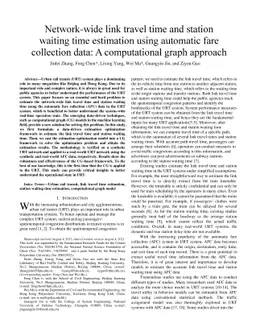 Network-wide link travel time and station waiting time estimation using
  automatic fare collection data: A computational graph approach