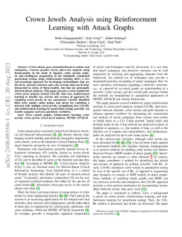 Crown Jewels Analysis using Reinforcement Learning with Attack Graphs