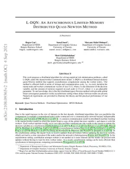 L-DQN: An Asynchronous Limited-Memory Distributed Quasi-Newton Method