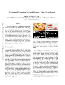 Detecting and Segmenting Adversarial Graphics Patterns from Images